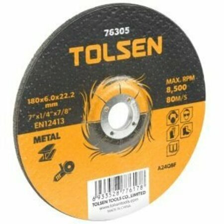 TOLSEN 4-1/2x1/21x7/8 Flat Cut Off Wheel 4-1/2x 1/21x 7/8 Cutting Disc for Metal & Stainless Steel 76102